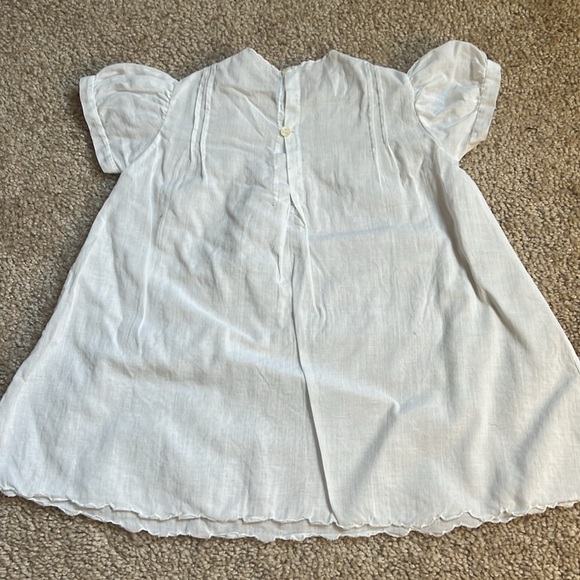 Vintage Pemae White Handmade Embroidered Baby Dress Size 6 Months - Picture 4 of 8